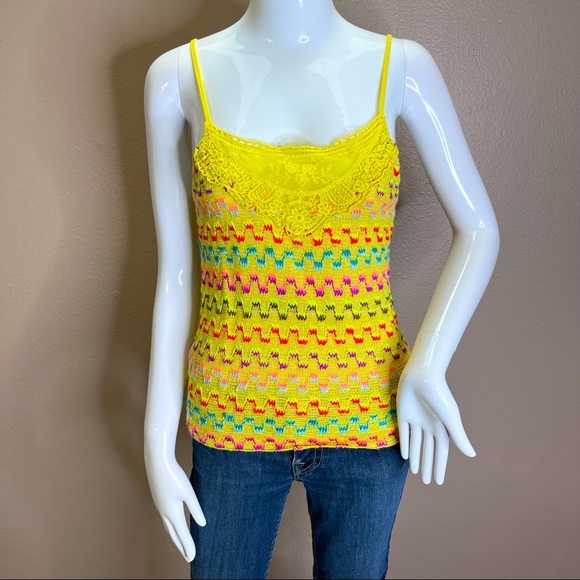 -Cheerful- Free People Crochet Tank Top - Picture 1 of 7